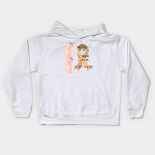 Uterine Cancer Survivor Support Kids Hoodie